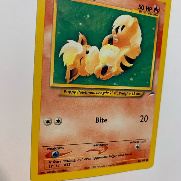 Y2K Growlithe Pokémon card 🔴 - Picture 2 of 4